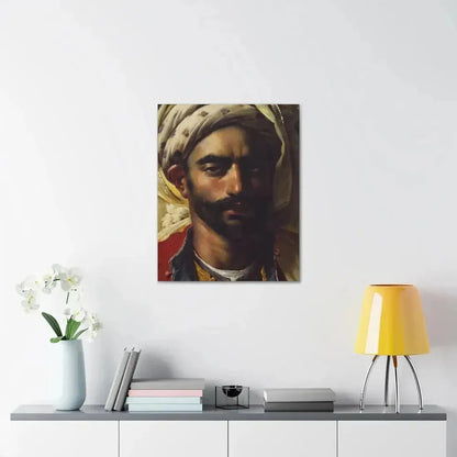 Anne-Louis Girodet de Roussy-Trioson (1767-1824) Portrait de Mustapha 1819 - Canvas Wall Art - The Sticker Space