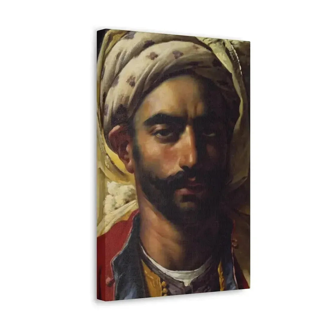 Anne-Louis Girodet de Roussy-Trioson (1767-1824) Portrait de Mustapha 1819 - Canvas Wall Art - The Sticker Space