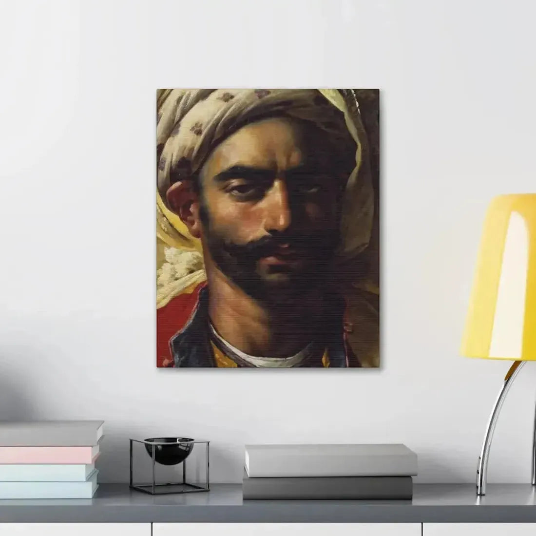 Anne-Louis Girodet de Roussy-Trioson (1767-1824) Portrait de Mustapha 1819 - Canvas Wall Art - The Sticker Space