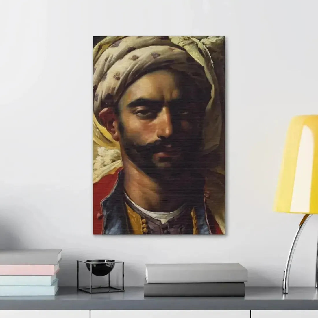 Anne-Louis Girodet de Roussy-Trioson (1767-1824) Portrait de Mustapha 1819 - Canvas Wall Art - The Sticker Space