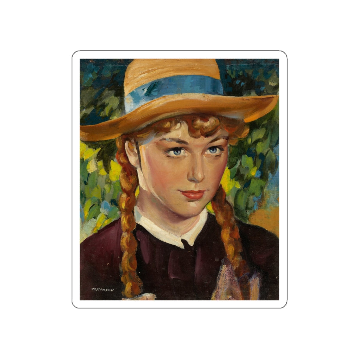 Anne of Green Gables, movie promotion illustration (Magazine Illustration) STICKER Vinyl Die-Cut Decal-White-The Sticker Space