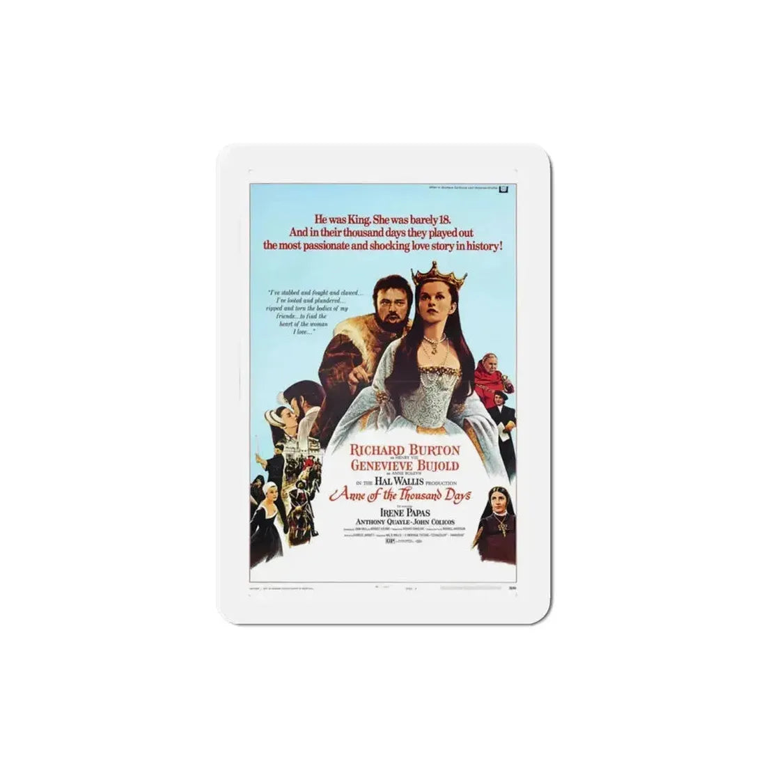Anne of the Thousand Days 1969 Movie Poster Refrigerator Magnet 3 Inch - The Sticker Space