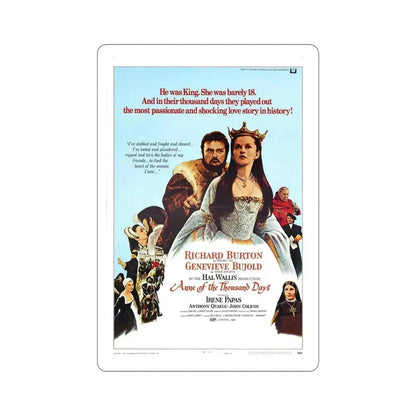 Anne of the Thousand Days 1969 Movie Poster STICKER Vinyl Die-Cut Decal 5 Inch - The Sticker Space