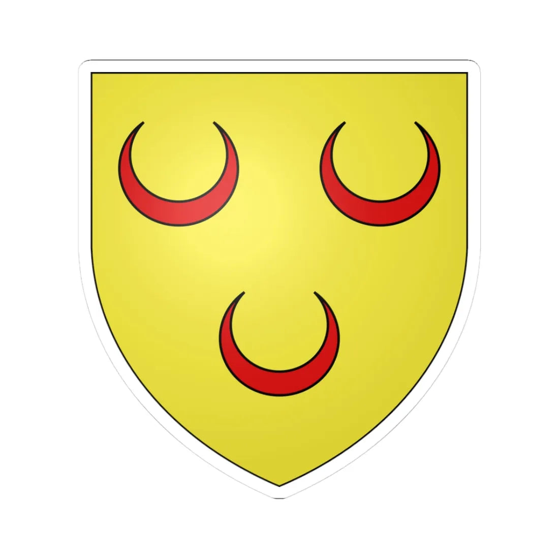 Anneux d 1 (France) (Coat of Arms) STICKER Vinyl Kiss-Cut Decal 3 Inch White - The Sticker Space