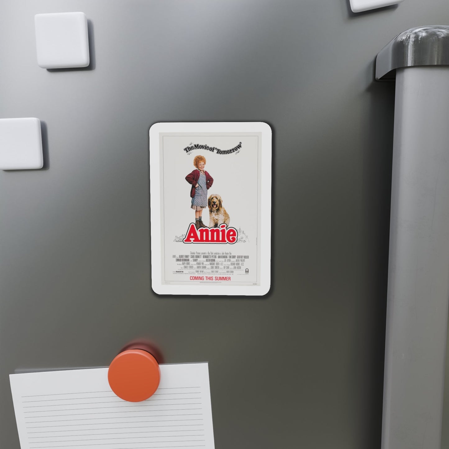 Annie 1982 Movie Poster Die-Cut Magnet-The Sticker Space