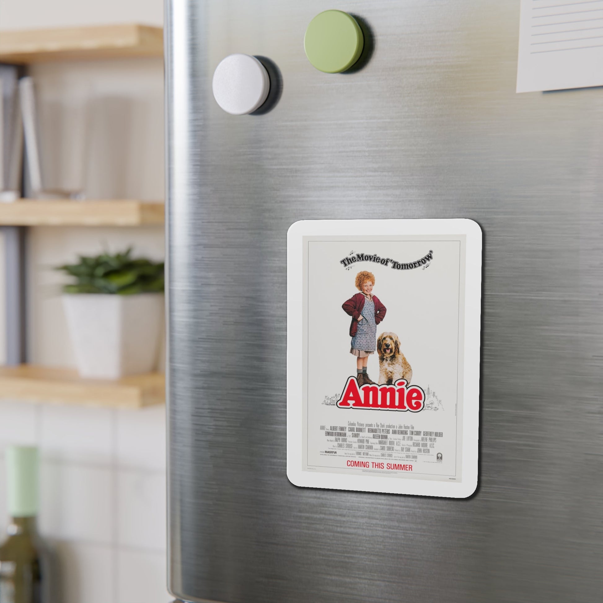 Annie 1982 Movie Poster Die-Cut Magnet-The Sticker Space