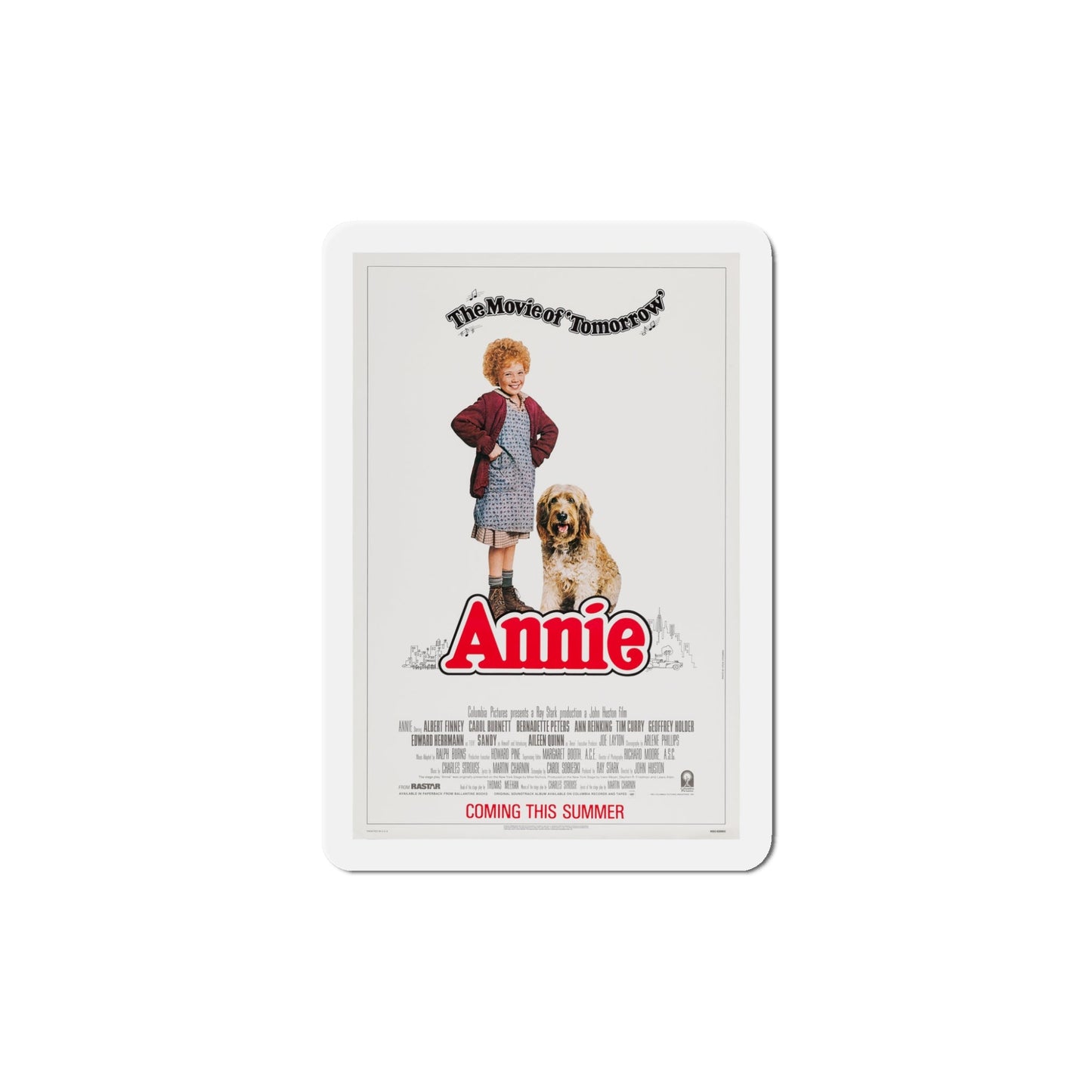 Annie 1982 Movie Poster Die-Cut Magnet-5" x 5"-The Sticker Space