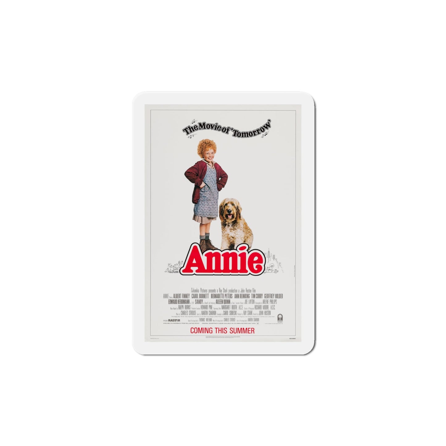 Annie 1982 Movie Poster Die-Cut Magnet-6 × 6"-The Sticker Space