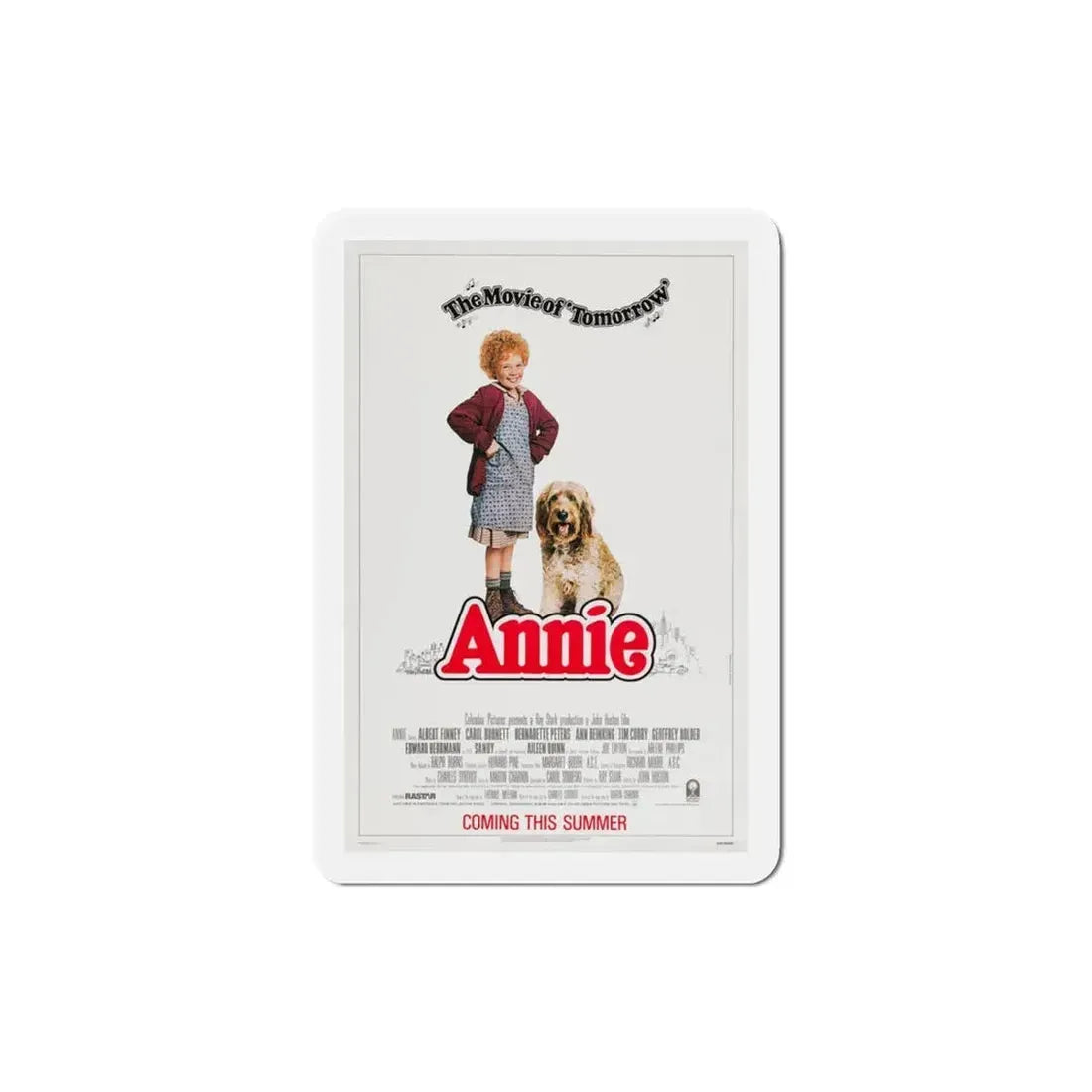 Annie 1982 Movie Poster Refrigerator Magnet 3 Inch - The Sticker Space