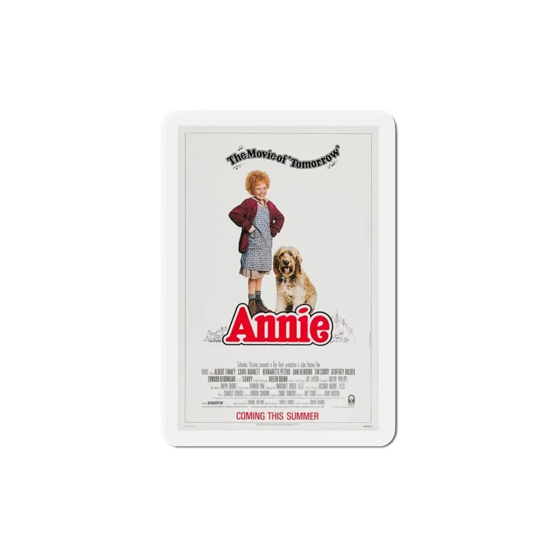 Annie 1982 Movie Poster Refrigerator Magnet 4 Inch - The Sticker Space