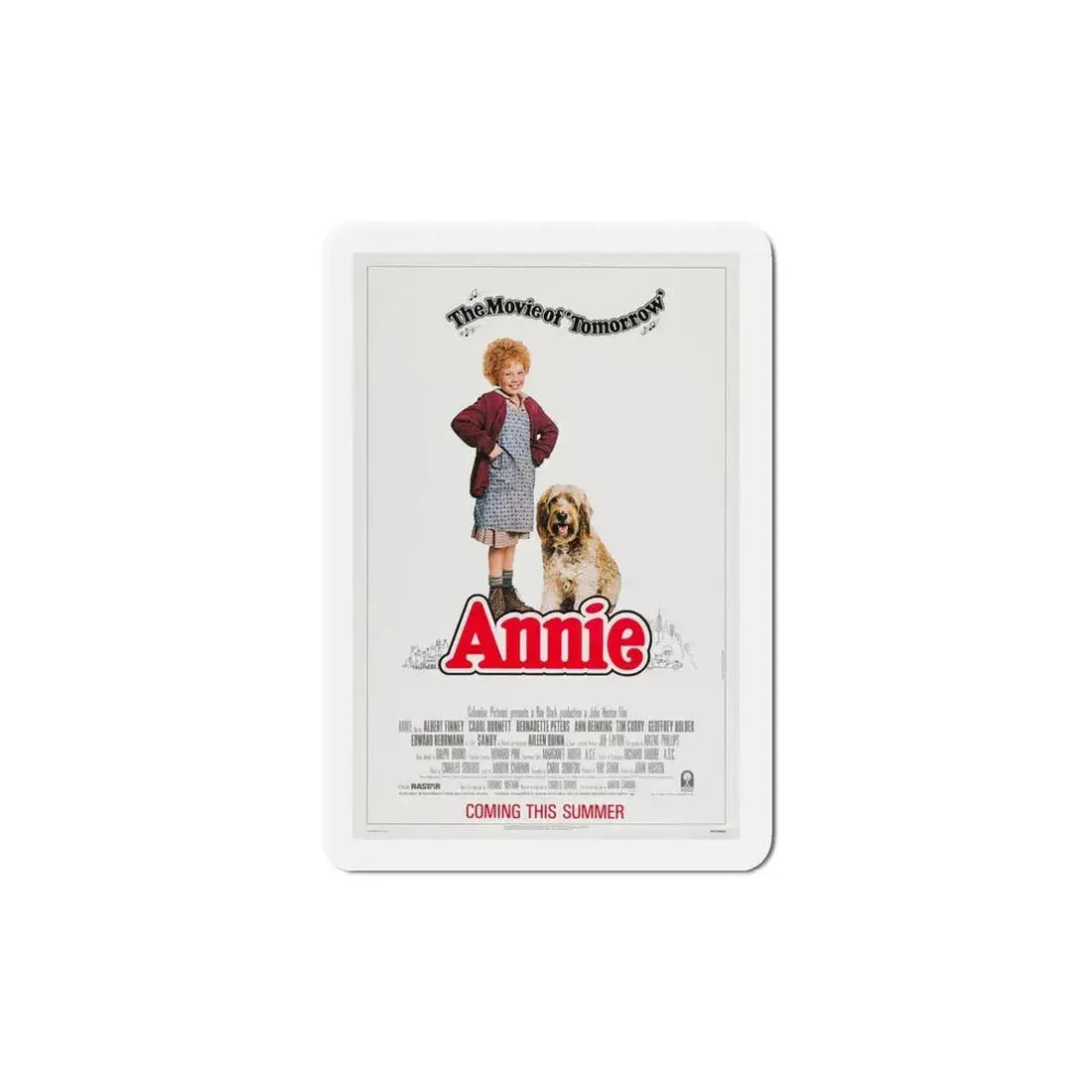 Annie 1982 Movie Poster Refrigerator Magnet 5 Inch - The Sticker Space