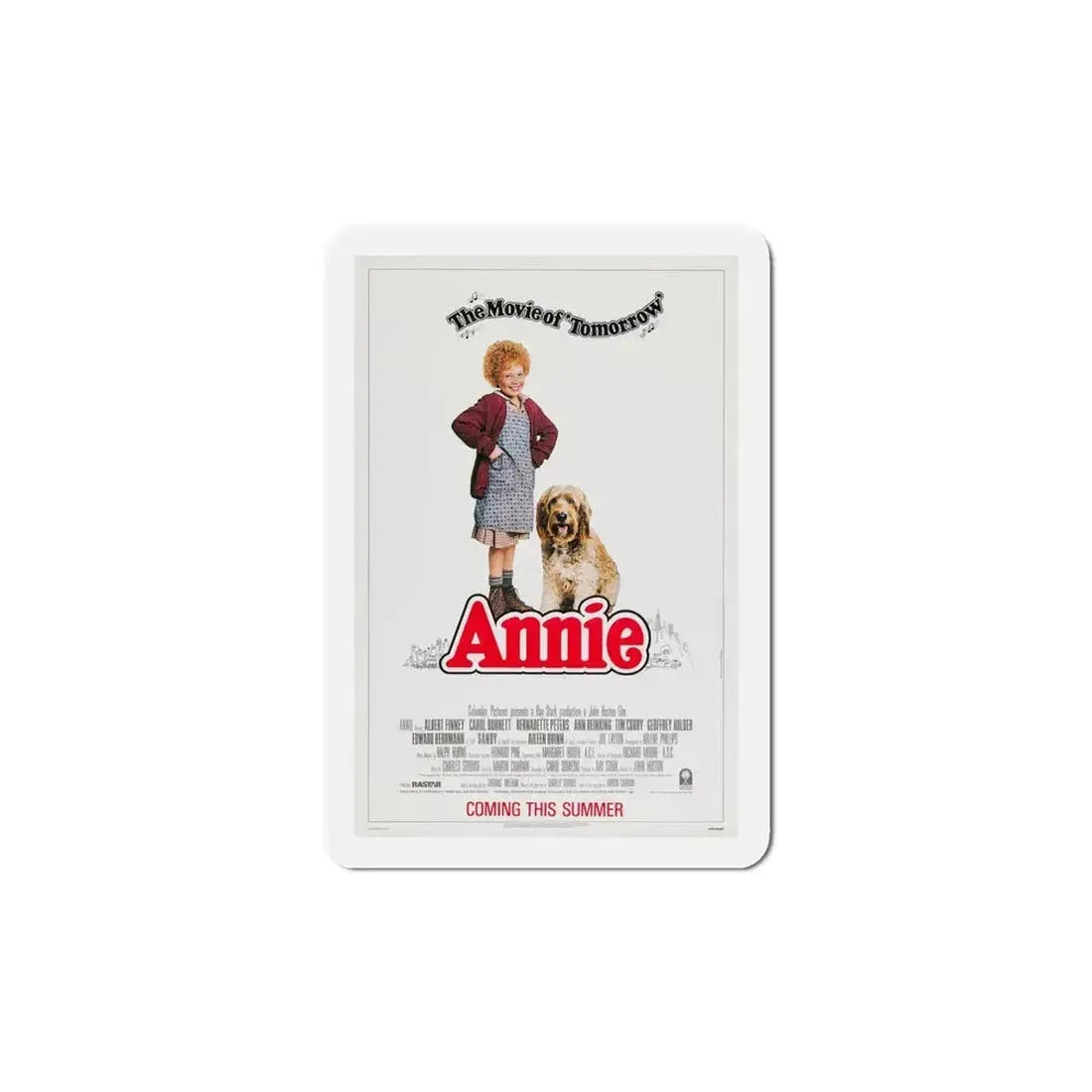 Annie 1982 Movie Poster Refrigerator Magnet 6 Inch - The Sticker Space