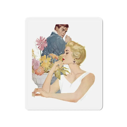 Anniversary Quarrel by Marnie Ellington, Woman's Own magazine, 1957 (Magazine Illustration) Refrigerator Magnet 3 Inch - The Sticker Space