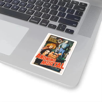 ANONIMOUS DEATH MESSAGE (SANTO) 1975 Movie Poster - STICKER Vinyl Kiss-Cut Decal - The Sticker Space
