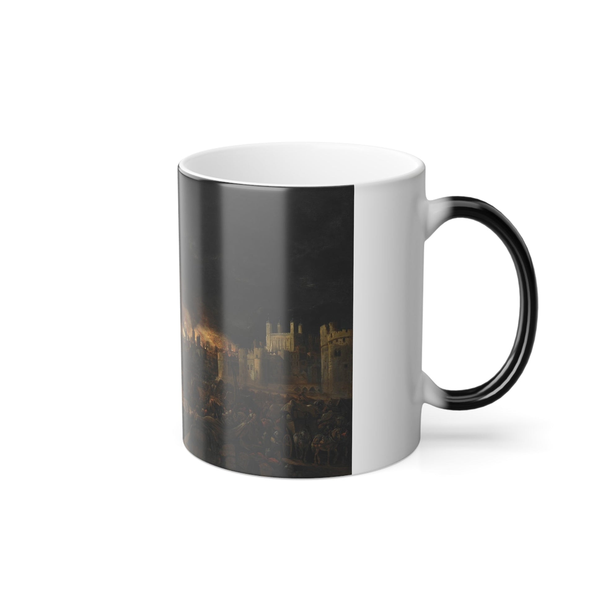 Anonymous Artist - The Great Fire of London - 1666 - Color Changing Mug 11oz-11oz-The Sticker Space