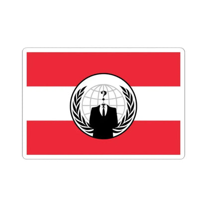 Anonymous austria (Austria) STICKER Vinyl Kiss-Cut Decal 2 Inch White - The Sticker Space
