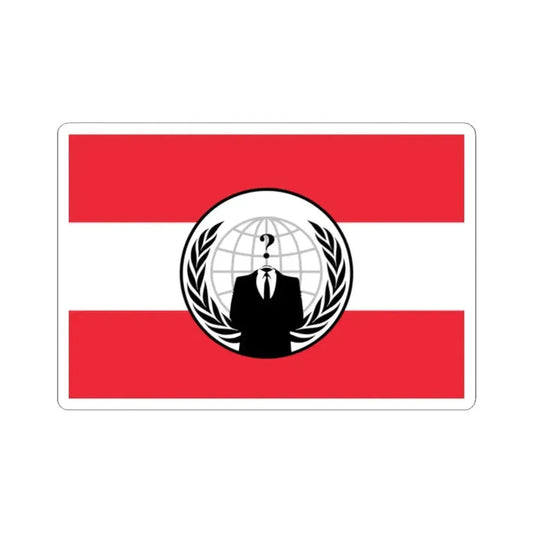 Anonymous austria (Austria) STICKER Vinyl Kiss-Cut Decal 2 Inch White - The Sticker Space
