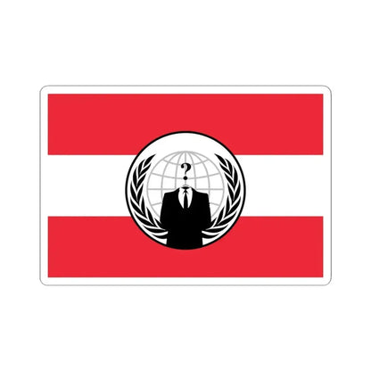 Anonymous austria (Austria) STICKER Vinyl Kiss-Cut Decal 4 Inch White - The Sticker Space