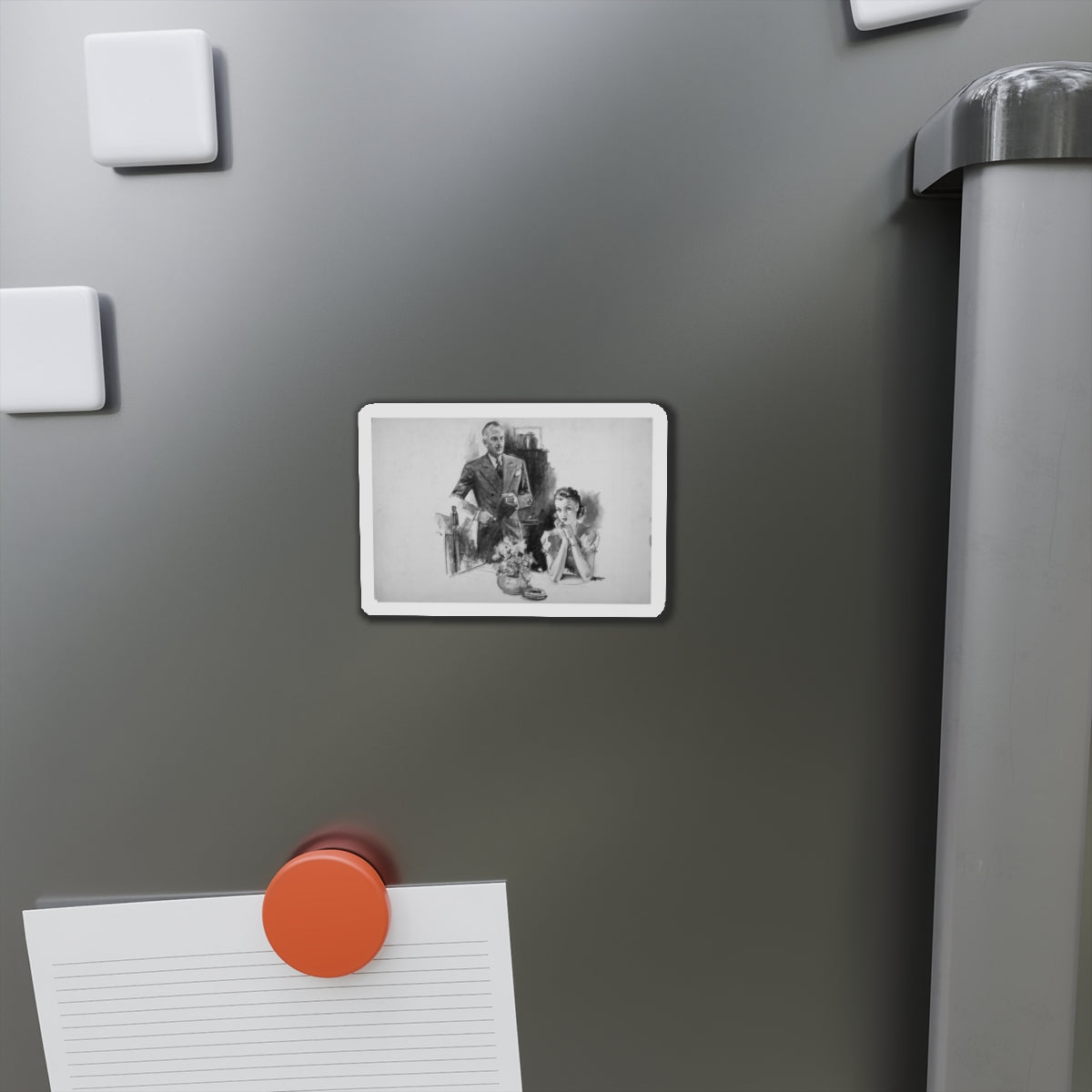 Anonymous Illustration (Magazine Illustration) Refrigerator Magnet-The Sticker Space