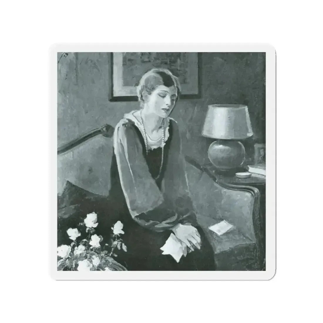 Anonymous - Listerine advertisement, 1929 (Magazine Illustration) Refrigerator Magnet 2 Inch - The Sticker Space