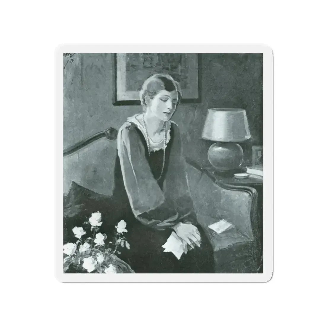 Anonymous - Listerine advertisement, 1929 (Magazine Illustration) Refrigerator Magnet 3 Inch - The Sticker Space