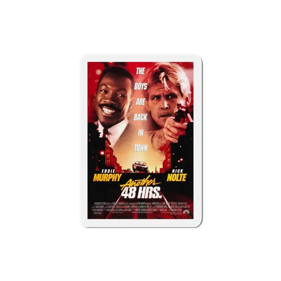 Another 48 Hrs 1990 Movie Poster Refrigerator Magnet 3 Inch - The Sticker Space
