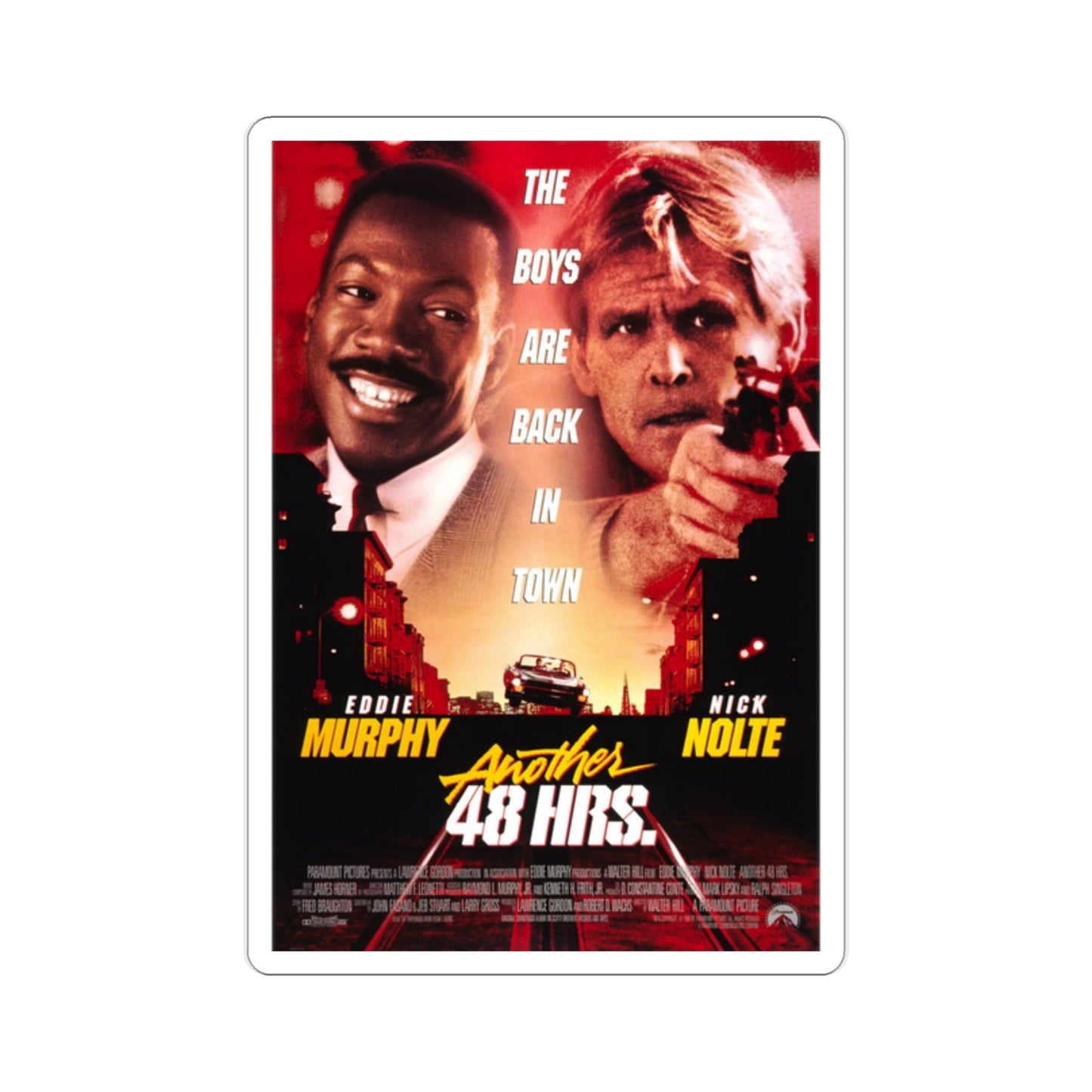 Another 48 Hrs 1990 Movie Poster STICKER Vinyl Die-Cut Decal-2 Inch-The Sticker Space