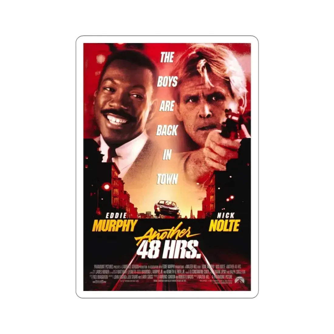 Another 48 Hrs 1990 Movie Poster STICKER Vinyl Die-Cut Decal 3 Inch - The Sticker Space