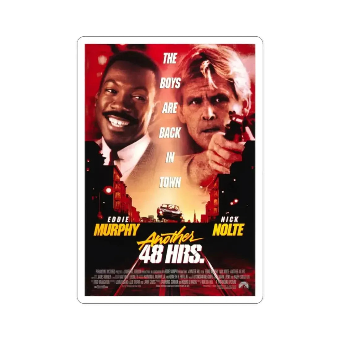 Another 48 Hrs 1990 Movie Poster STICKER Vinyl Die-Cut Decal - The Sticker Space