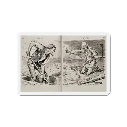 Another Peace Proposal, Life Magazine, September 6, 1917 (Magazine Illustration) Refrigerator Magnet 3 Inch - The Sticker Space