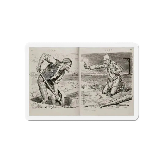 Another Peace Proposal, Life Magazine, September 6, 1917 (Magazine Illustration) Refrigerator Magnet 6 Inch - The Sticker Space