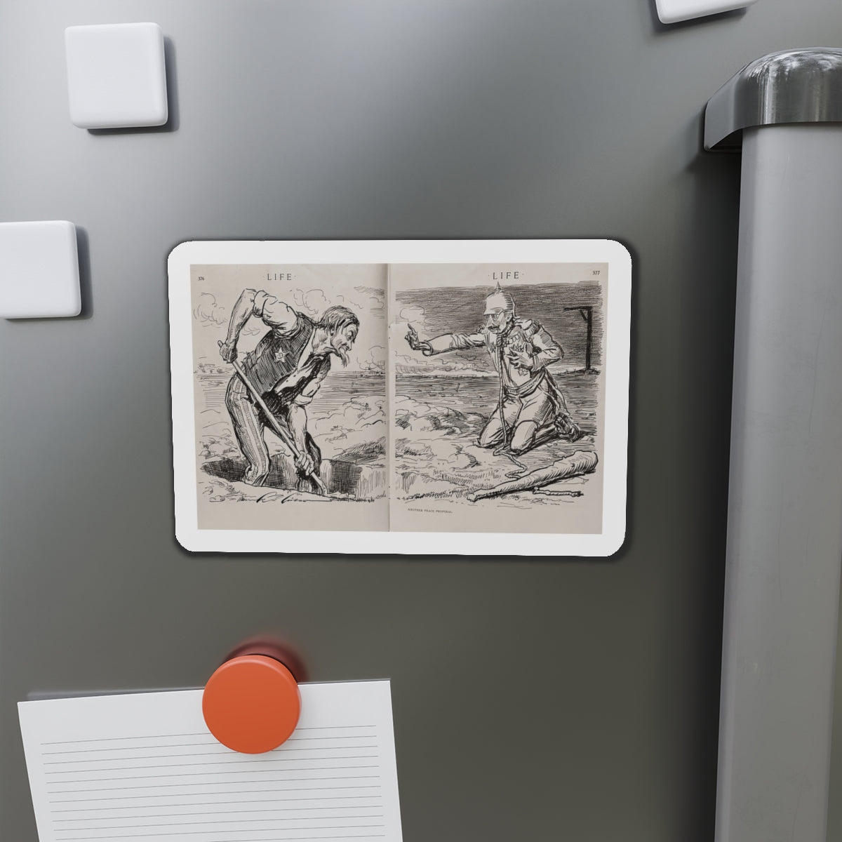 Another Peace Proposal, Life Magazine, September 6, 1917 (Magazine Illustration) Refrigerator Magnet-The Sticker Space