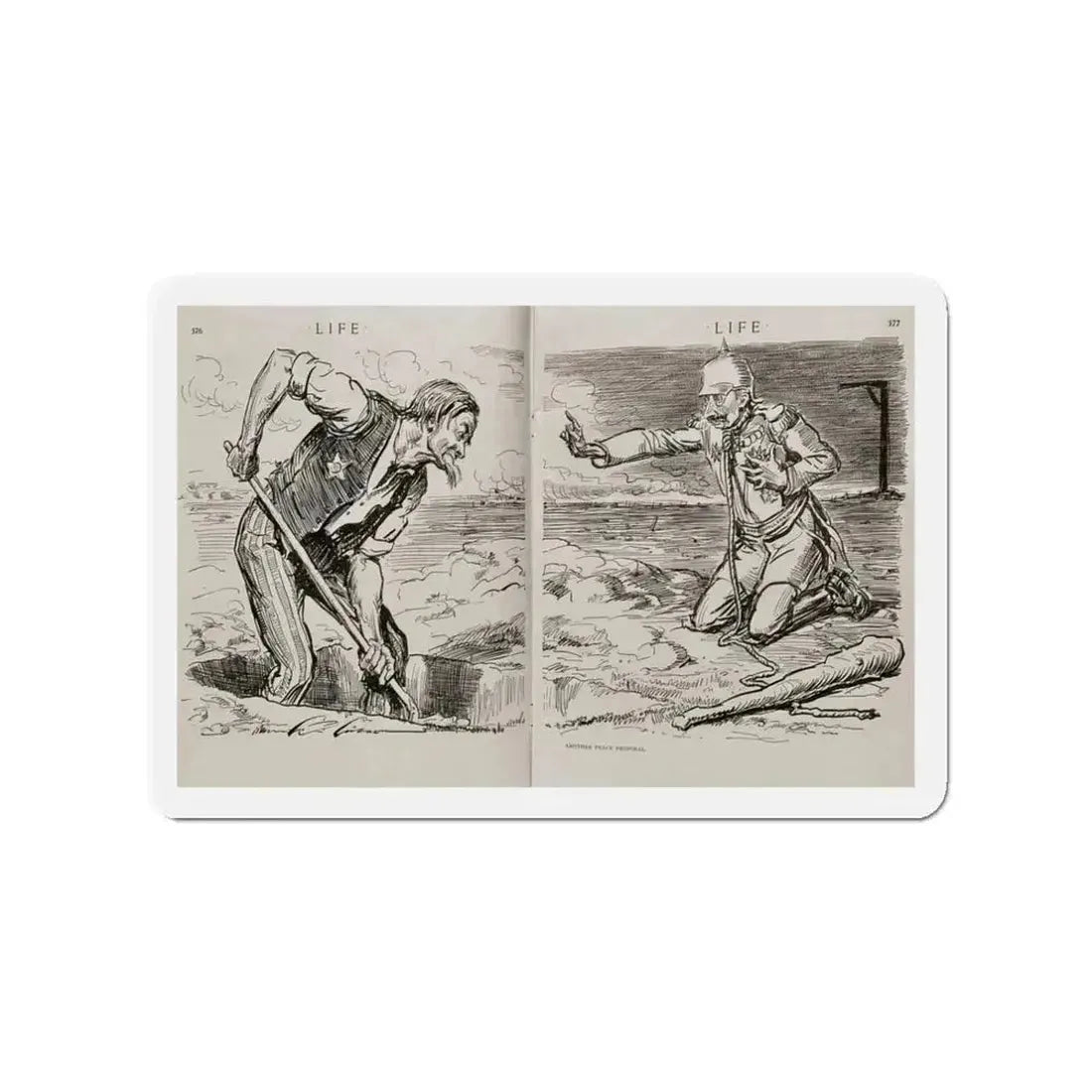 Another Peace Proposal, Life Magazine, September 6, 1917 (Magazine Illustration) Refrigerator Magnet - The Sticker Space
