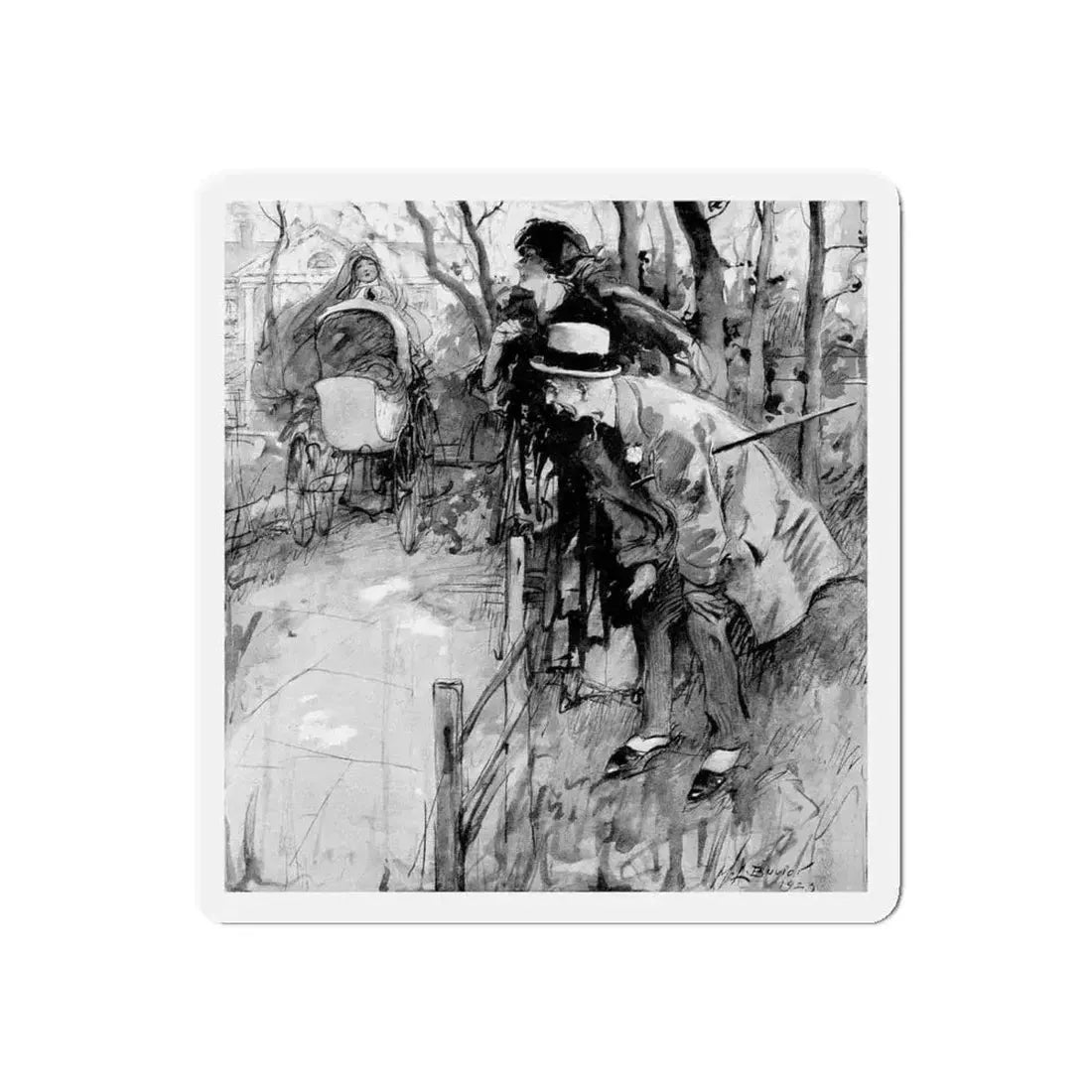 Another Scandal (2), Harper's Bazaar, May 1923 (Magazine Illustration) Refrigerator Magnet - The Sticker Space