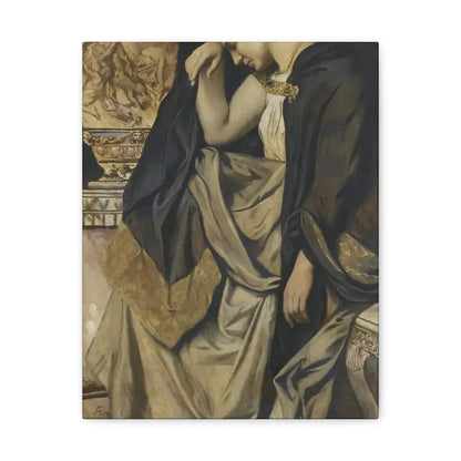 Anselm Feuerbach (1829-1880) Medea an der Urne 1873 - Canvas Wall Art 11″ x 14″ 1.25" - The Sticker Space