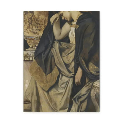 Anselm Feuerbach (1829-1880) Medea an der Urne 1873 - Canvas Wall Art 12″ x 16″ 1.25" - The Sticker Space