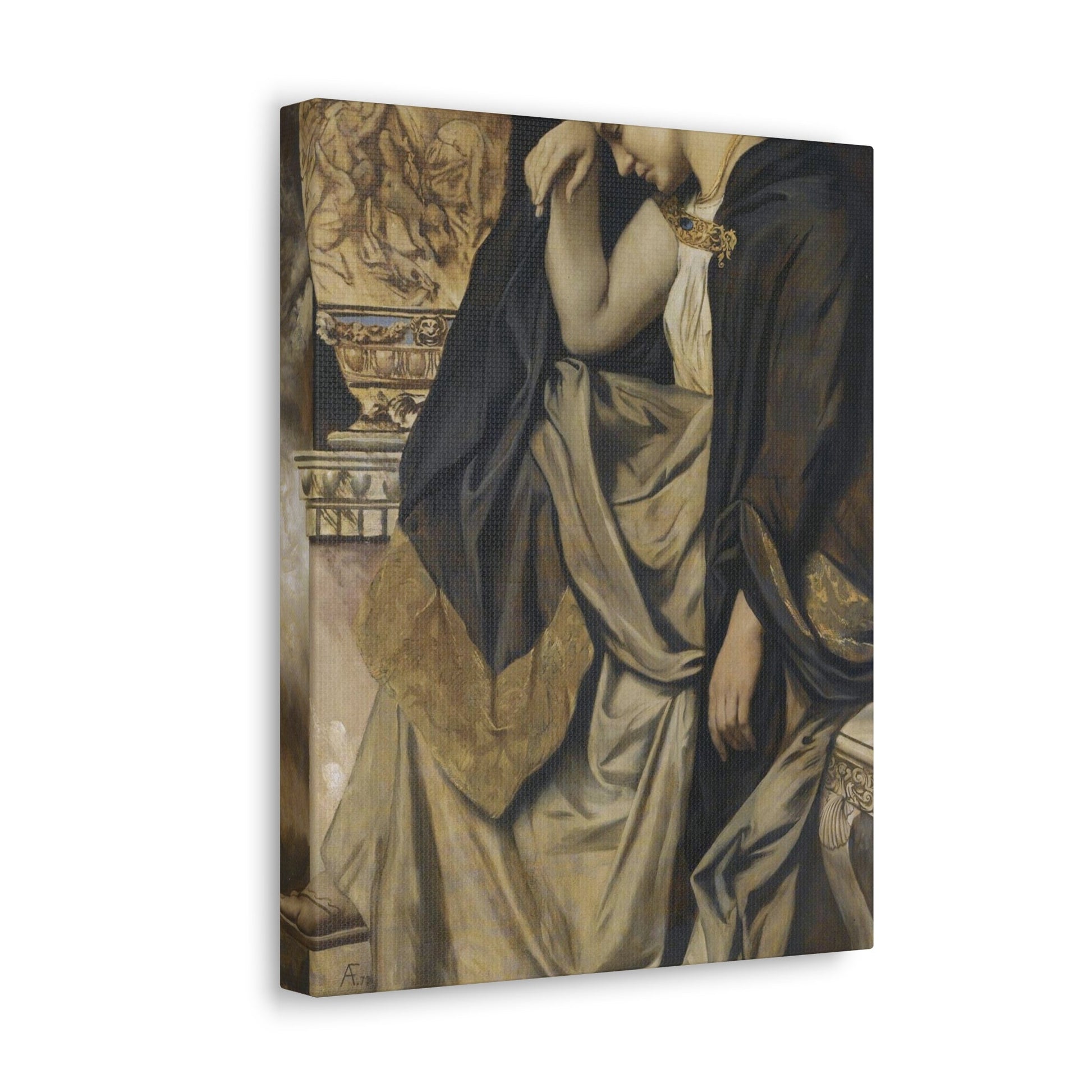 Anselm Feuerbach (1829-1880) Medea an der Urne 1873 - Canvas Wall Art-The Sticker Space