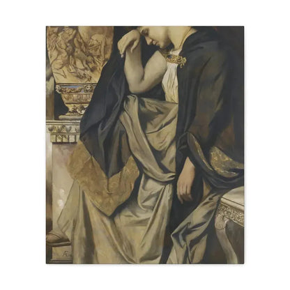 Anselm Feuerbach (1829-1880) Medea an der Urne 1873 - Canvas Wall Art 20″ x 24″ 1.25" - The Sticker Space