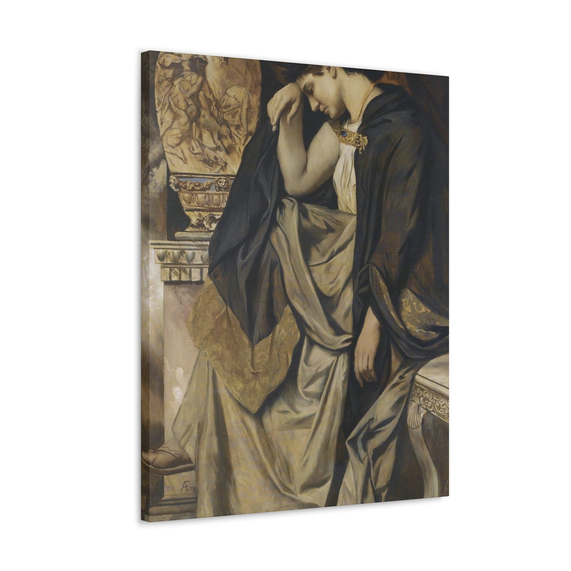 Anselm Feuerbach (1829-1880) Medea an der Urne 1873 - Canvas Wall Art-The Sticker Space