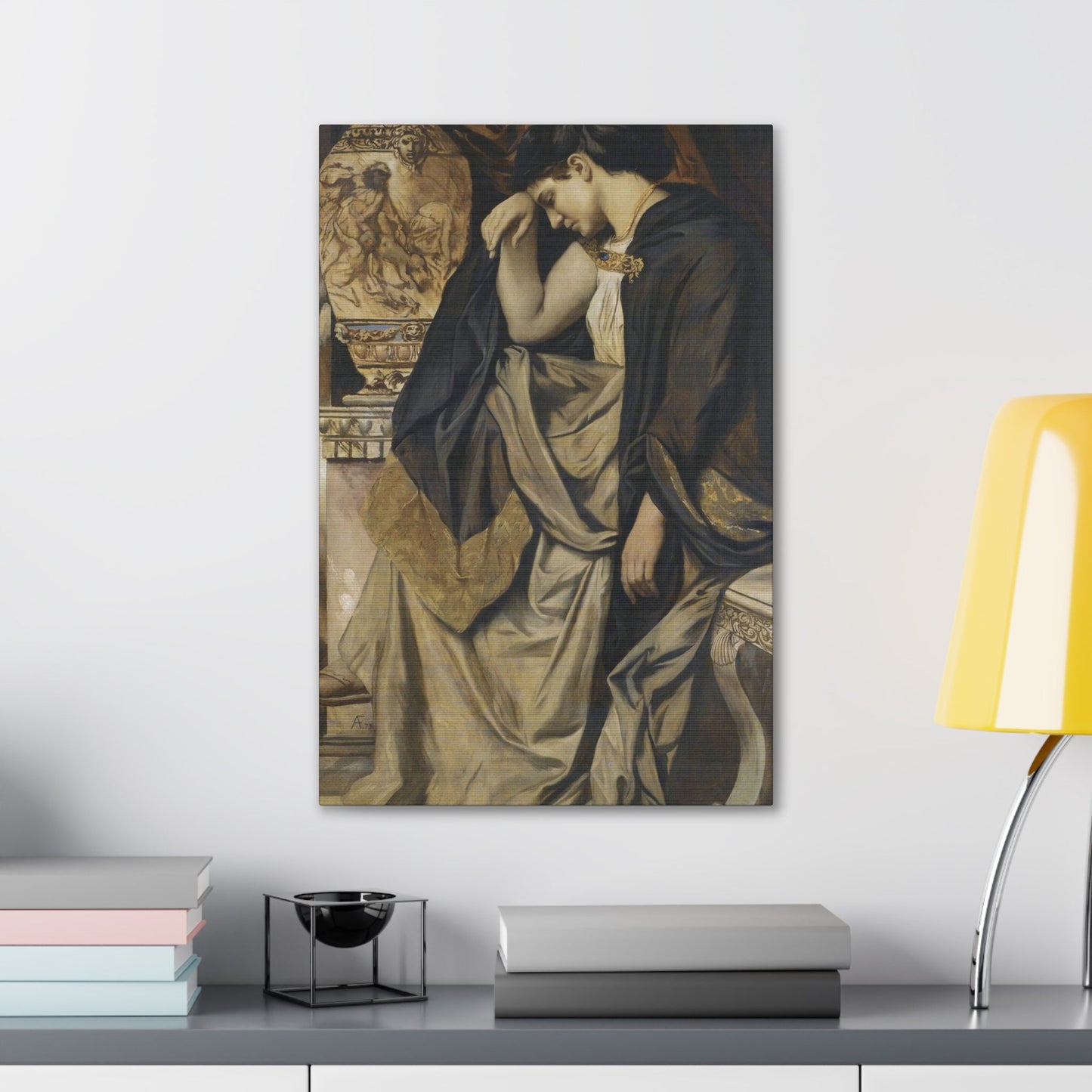 Anselm Feuerbach (1829-1880) Medea an der Urne 1873 - Canvas Wall Art-The Sticker Space