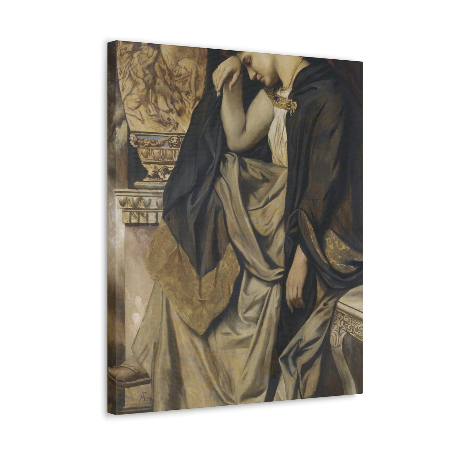 Anselm Feuerbach (1829-1880) Medea an der Urne 1873 - Canvas Wall Art-The Sticker Space