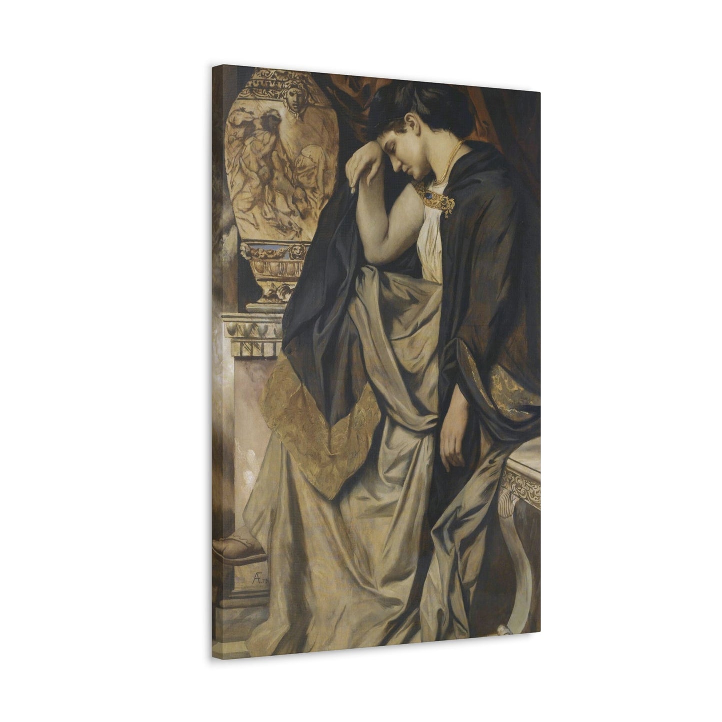 Anselm Feuerbach (1829-1880) Medea an der Urne 1873 - Canvas Wall Art-The Sticker Space