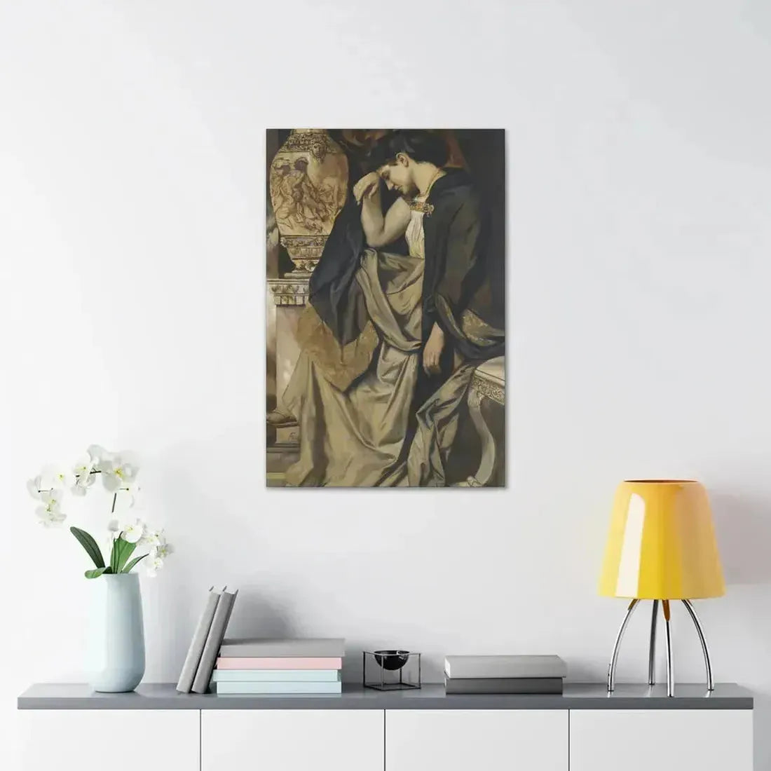 Anselm Feuerbach (1829-1880) Medea an der Urne 1873 - Canvas Wall Art - The Sticker Space