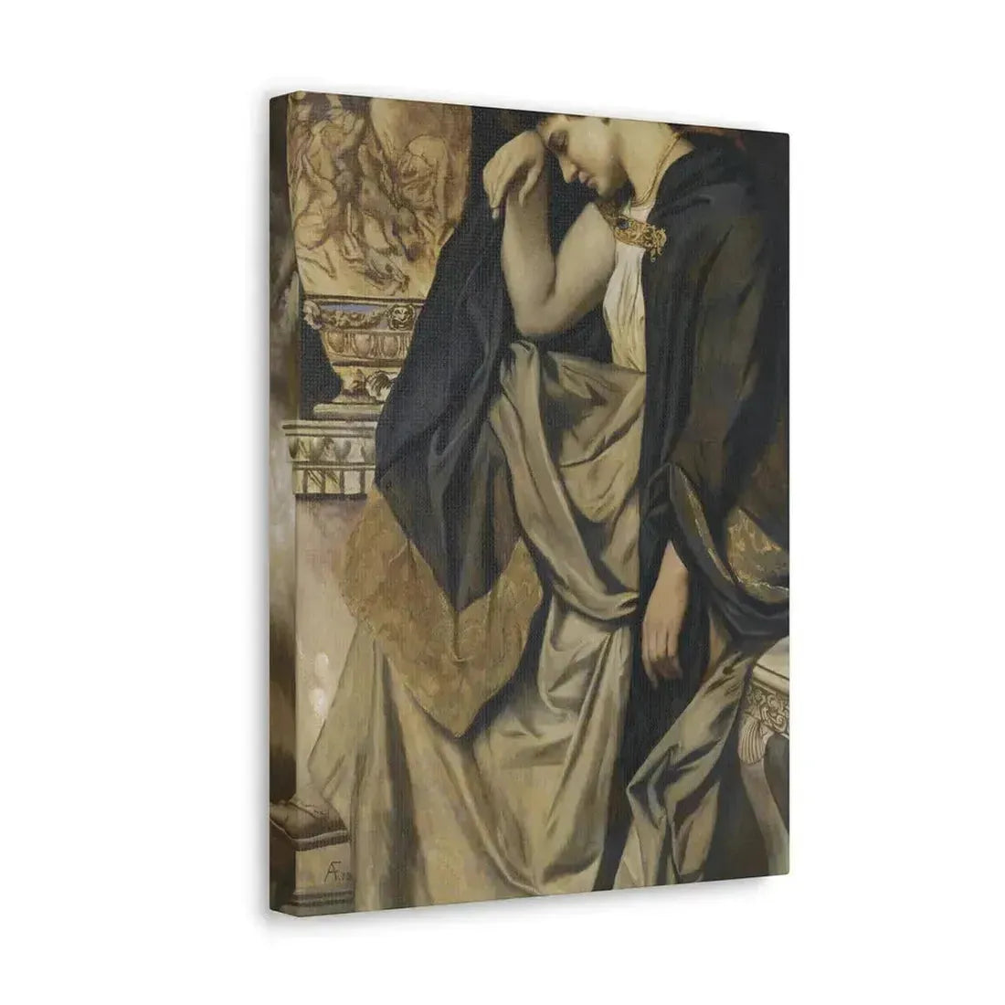 Anselm Feuerbach (1829-1880) Medea an der Urne 1873 - Canvas Wall Art - The Sticker Space
