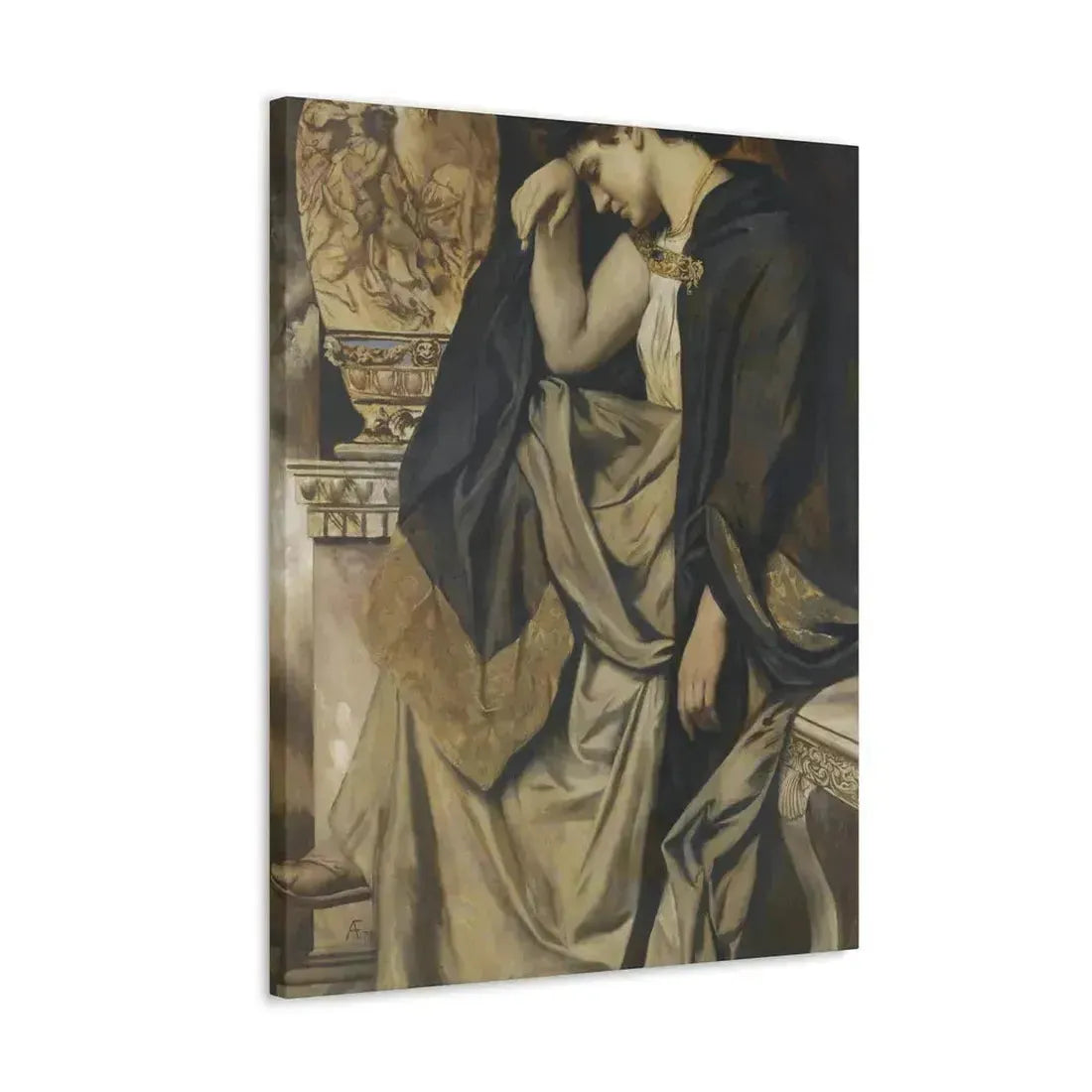 Anselm Feuerbach (1829-1880) Medea an der Urne 1873 - Canvas Wall Art - The Sticker Space