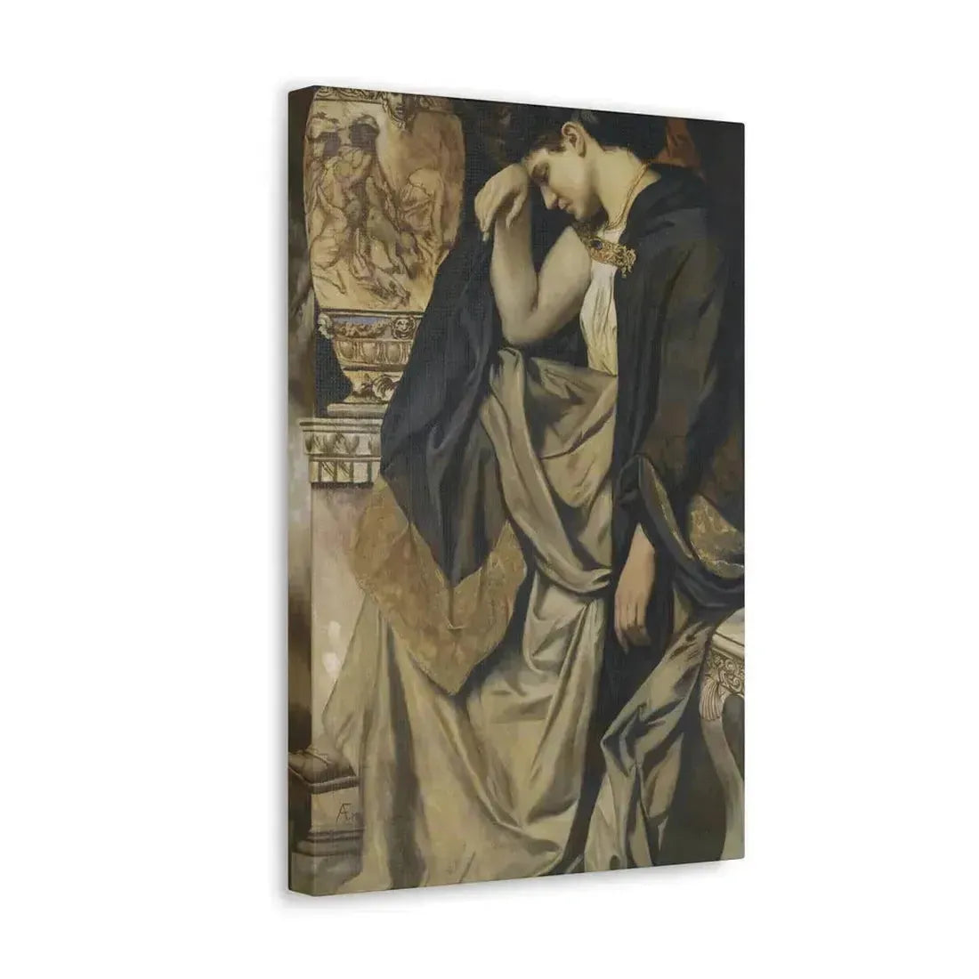 Anselm Feuerbach (1829-1880) Medea an der Urne 1873 - Canvas Wall Art - The Sticker Space