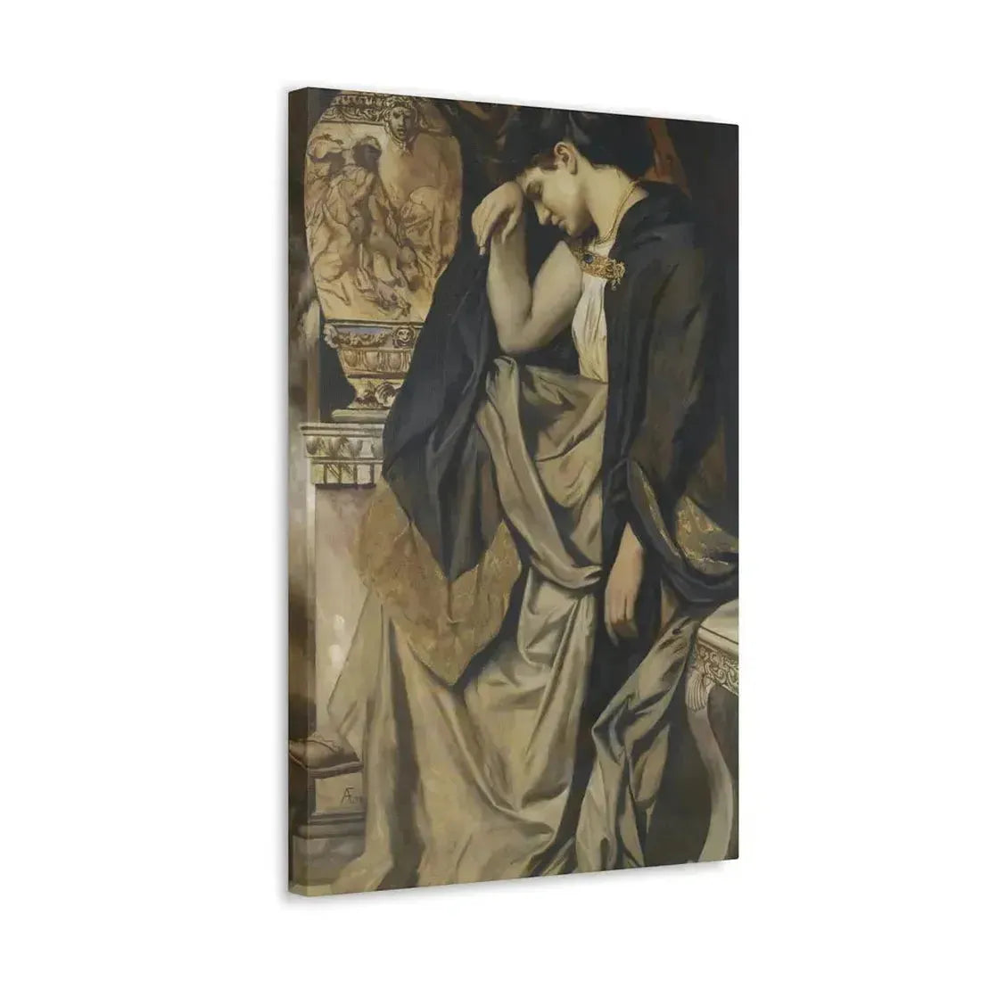 Anselm Feuerbach (1829-1880) Medea an der Urne 1873 - Canvas Wall Art - The Sticker Space