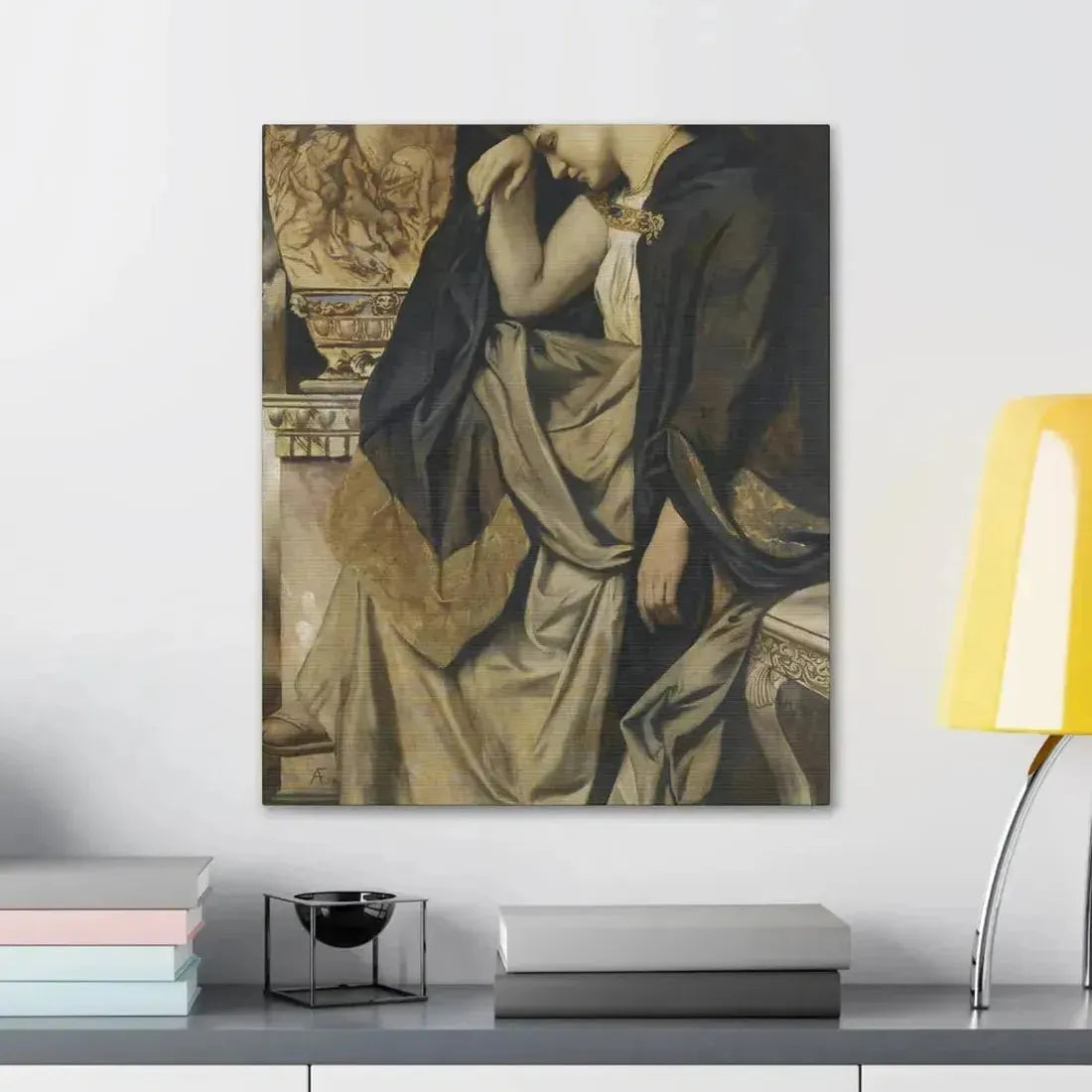 Anselm Feuerbach (1829-1880) Medea an der Urne 1873 - Canvas Wall Art - The Sticker Space