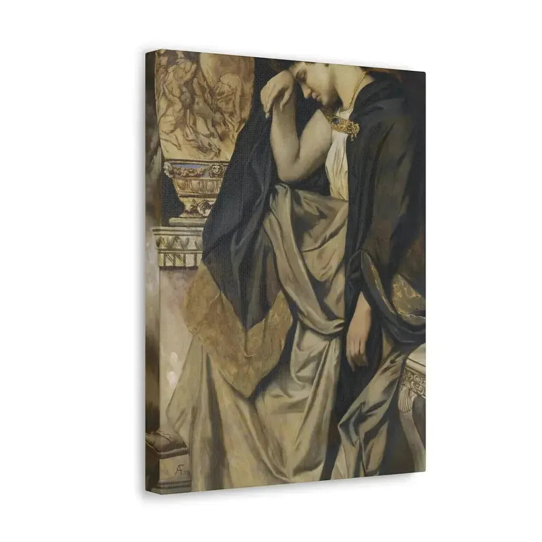 Anselm Feuerbach (1829-1880) Medea an der Urne 1873 - Canvas Wall Art - The Sticker Space