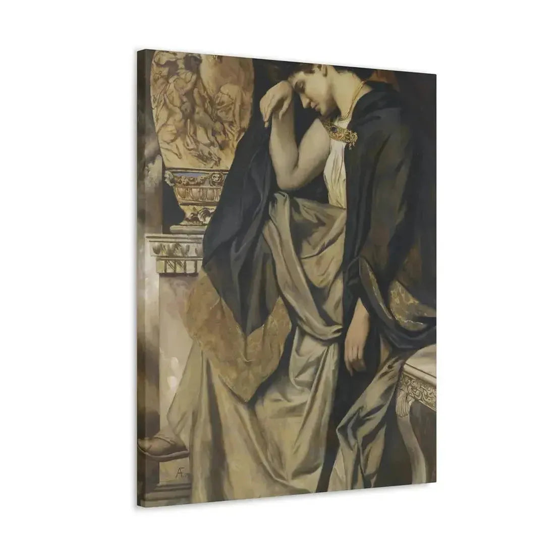 Anselm Feuerbach (1829-1880) Medea an der Urne 1873 - Canvas Wall Art - The Sticker Space